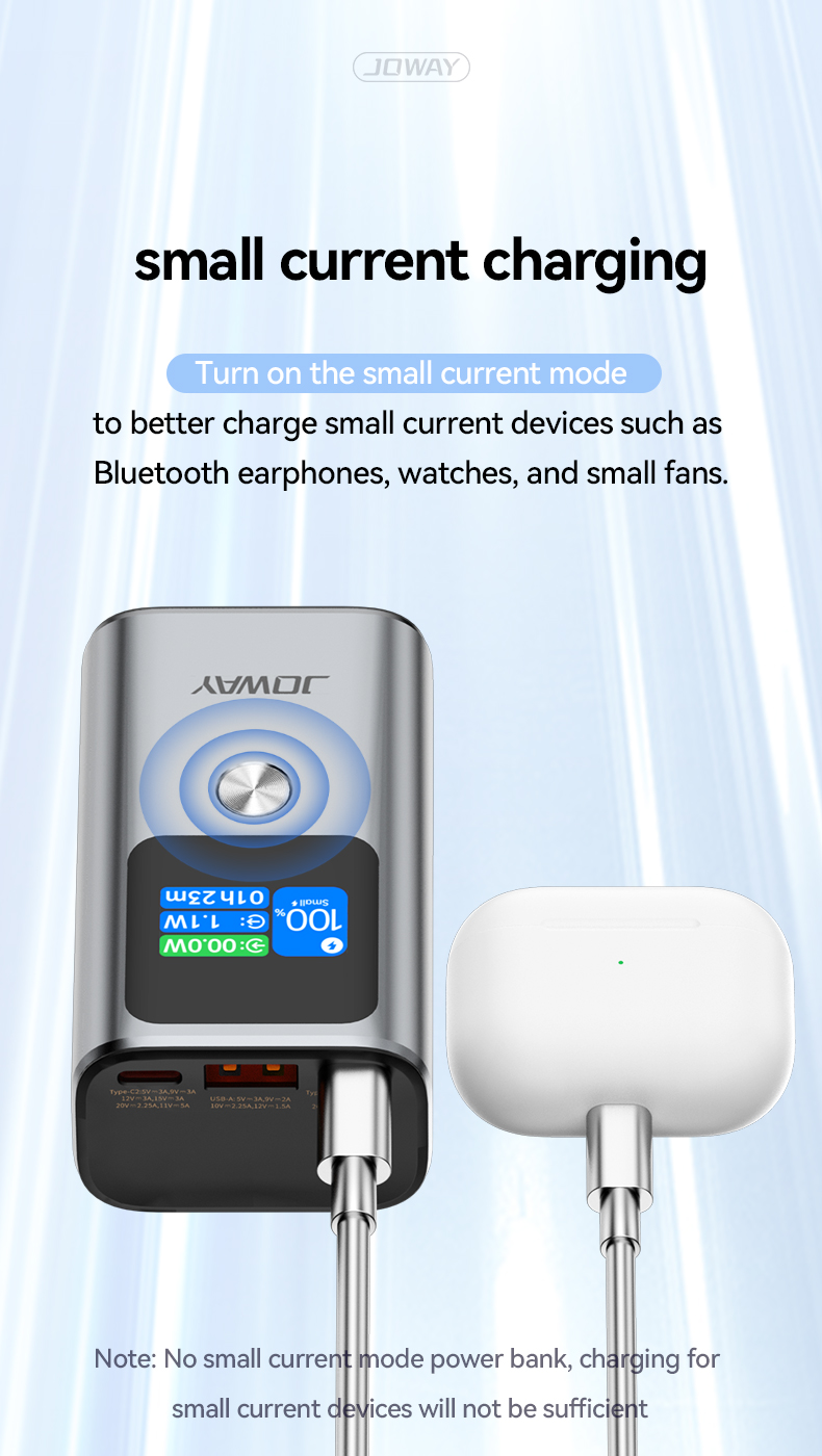 small current charging,to better charge small current devices such as Bluetooth earphones,watches,and small fans.
