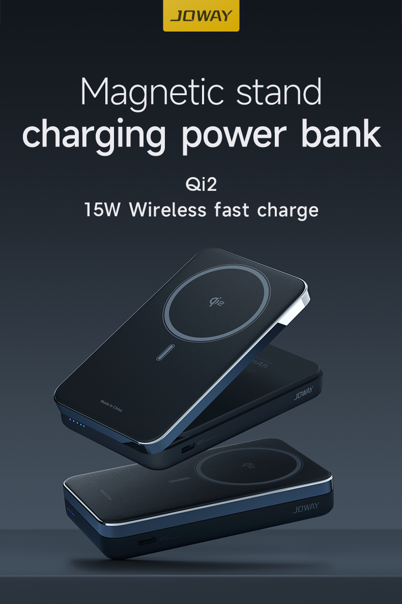 Qi2 15W Wireless fast charge Magnetic stand charging power bank