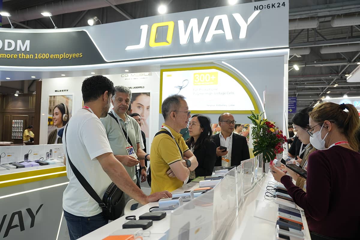 Crowds are inquiring about and hands-on with the products